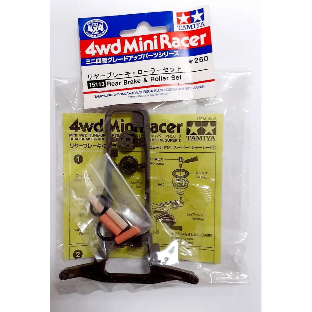 freno posteriore con supporto rotelle per mini 4wd