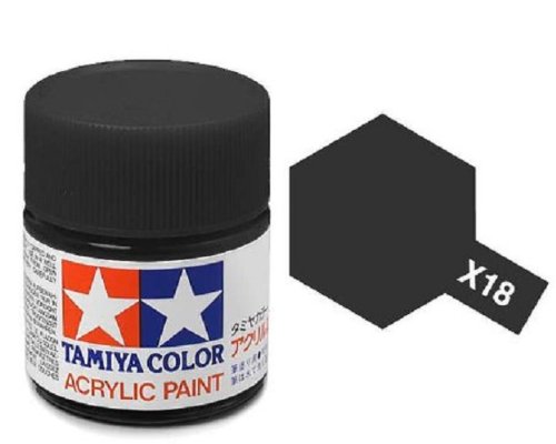 colore acrilico mini x-18 semi gloss black