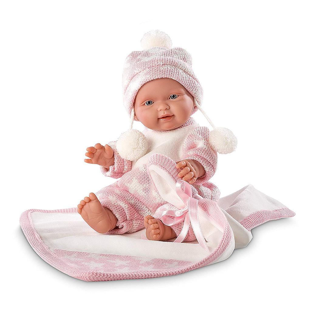 Bambola new born rosa 26 cm + coperta