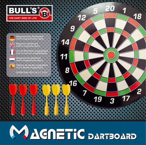 bersaglio magnetico con 6 dardi bull's