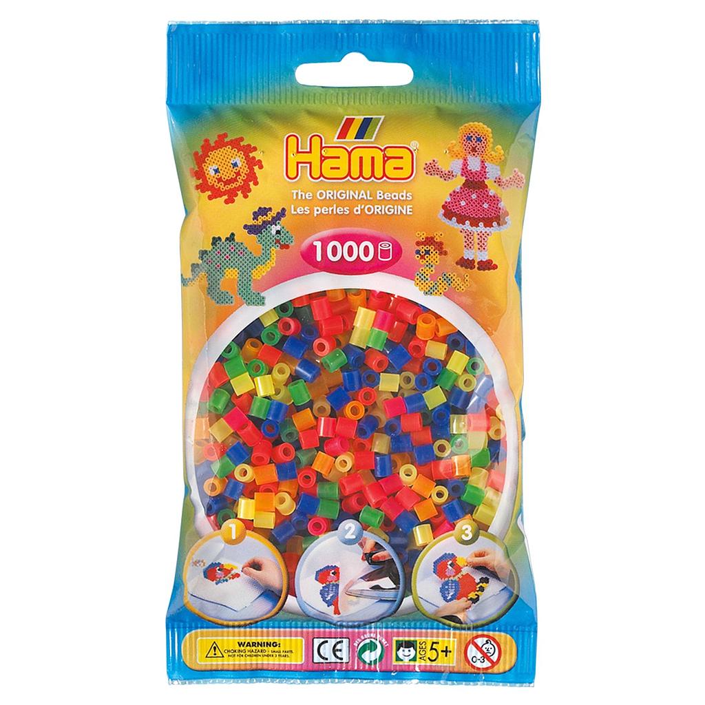 Perle Hama trasparenti multicolore 1000 pz