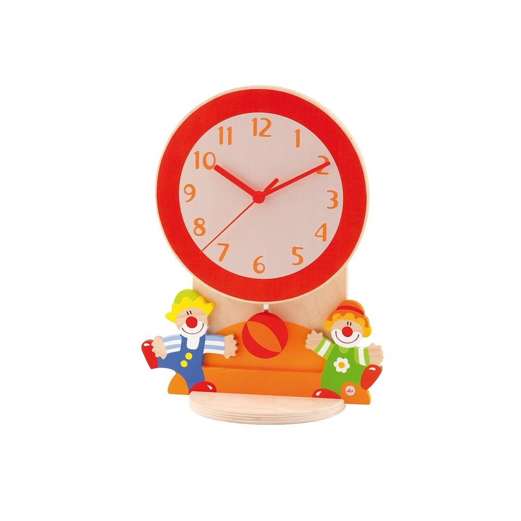 Orologio a pendolo Le Cirque Clown in legno