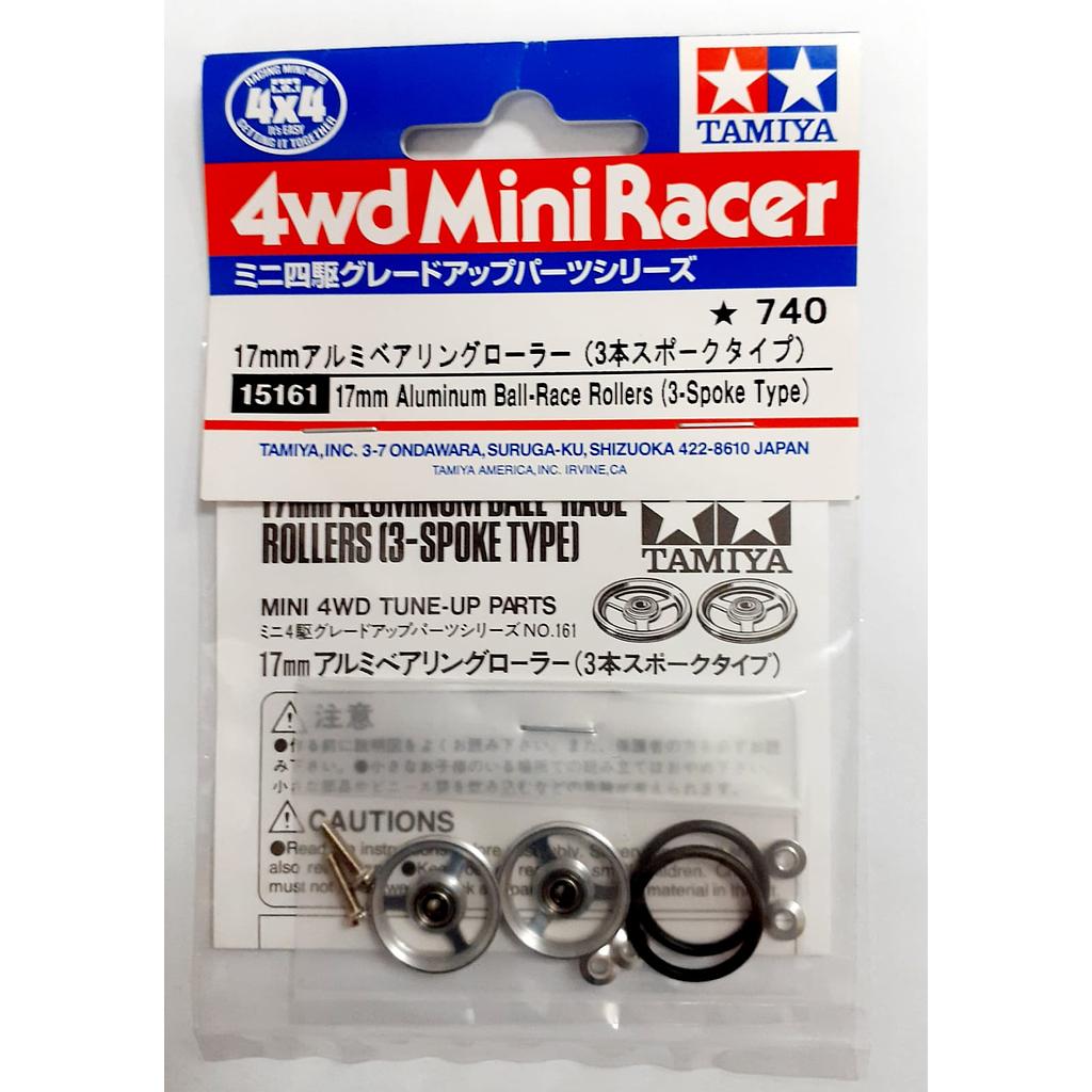 rotelle alluminio 17mm con cuscinetti