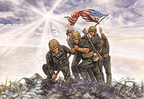 Marines americani alza bandiera