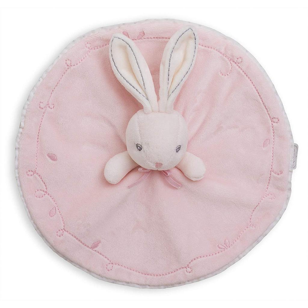 DOUDOU ET COMPAGNIE - Doudou coniglio con fazzoletto in cotone biologico - rosa - 15 cm - Collezione BOTANIC - Idea