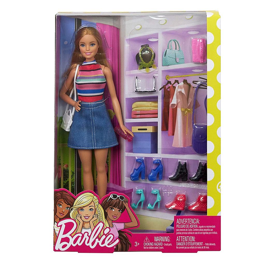 Barbie con scarpe e accessori