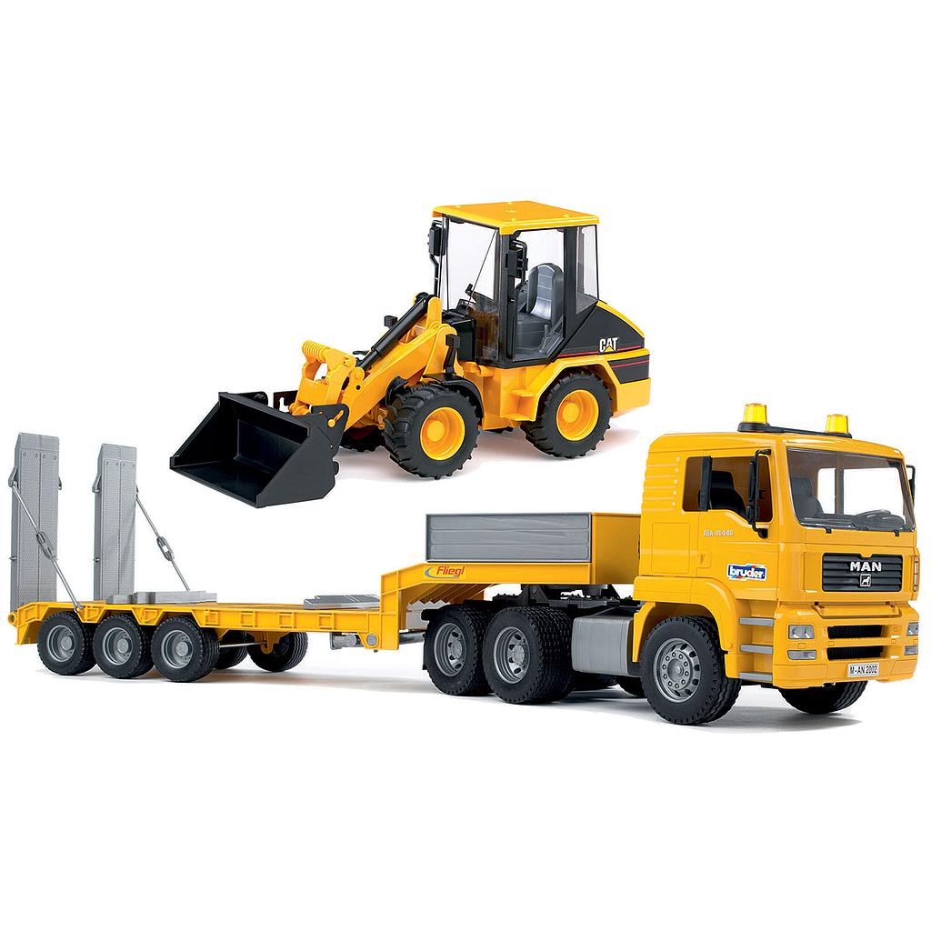 Camion Man bilico con escavatore Cat