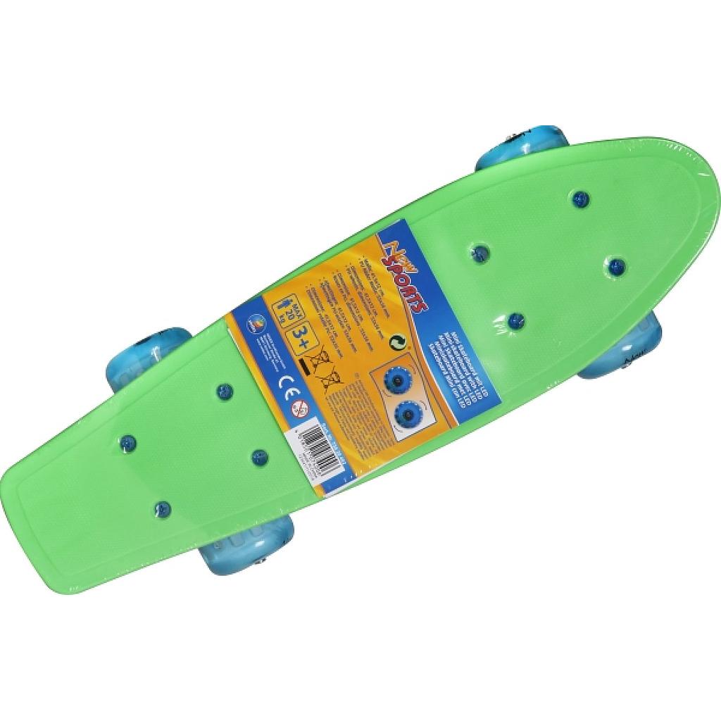 mini skateboard con luci led