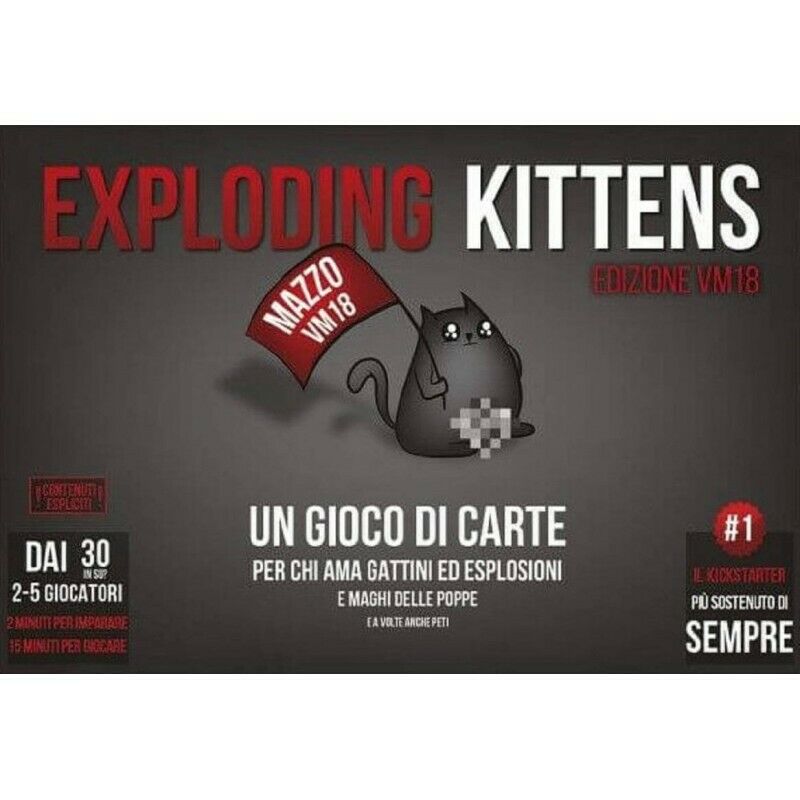 Exploding Kittens edizione vietata ai minori di 18