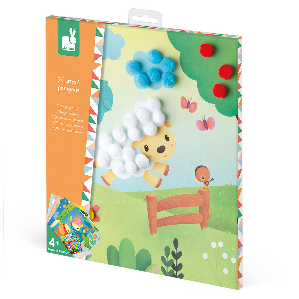 quadretti con pompom
