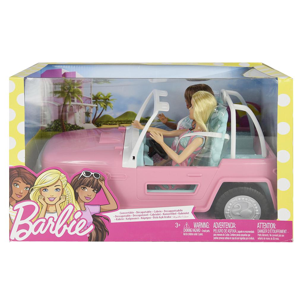 Jeep con due barbie