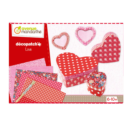 Scatola creativa, Decopatch, Love kit