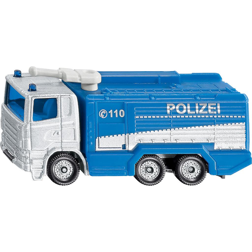 Camion della polizia con idrante