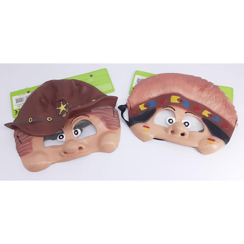 maschera mezzo viso indiano / cow boy assortite