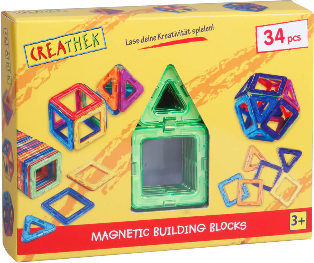 Creathek costruzioni magnetiche, 34 pezzi