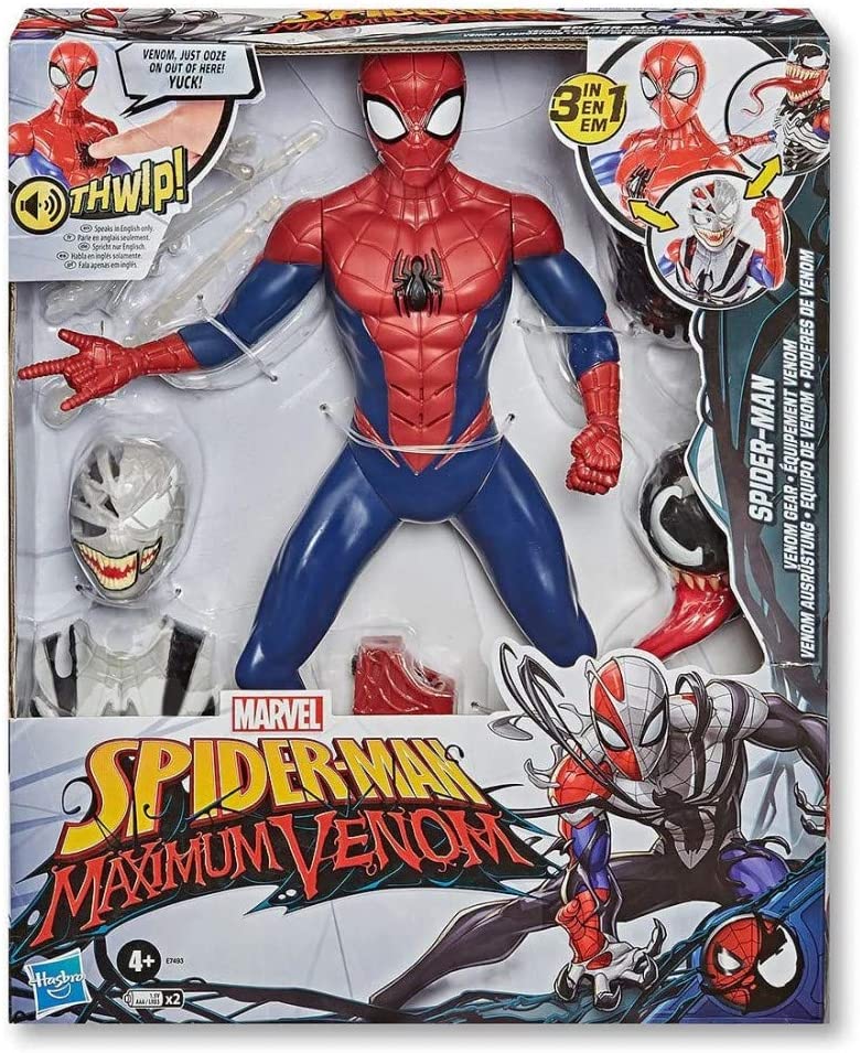 Spiderman venom personaggio con accessori e suoni
