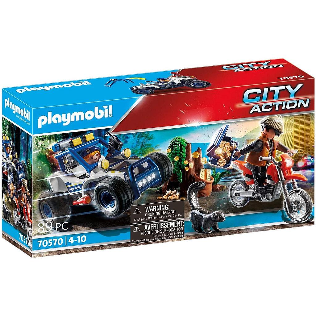 Quad della polizia con ladro