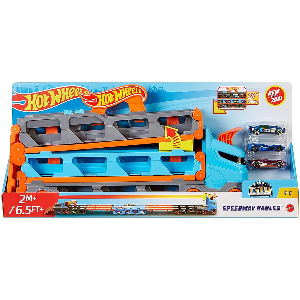 Hot wheels camion 2 in 1 bisarca/pista