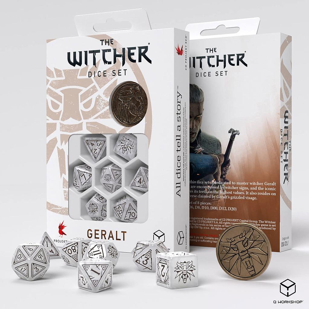 The witcher set 7 dadi Geralt the White Wolf