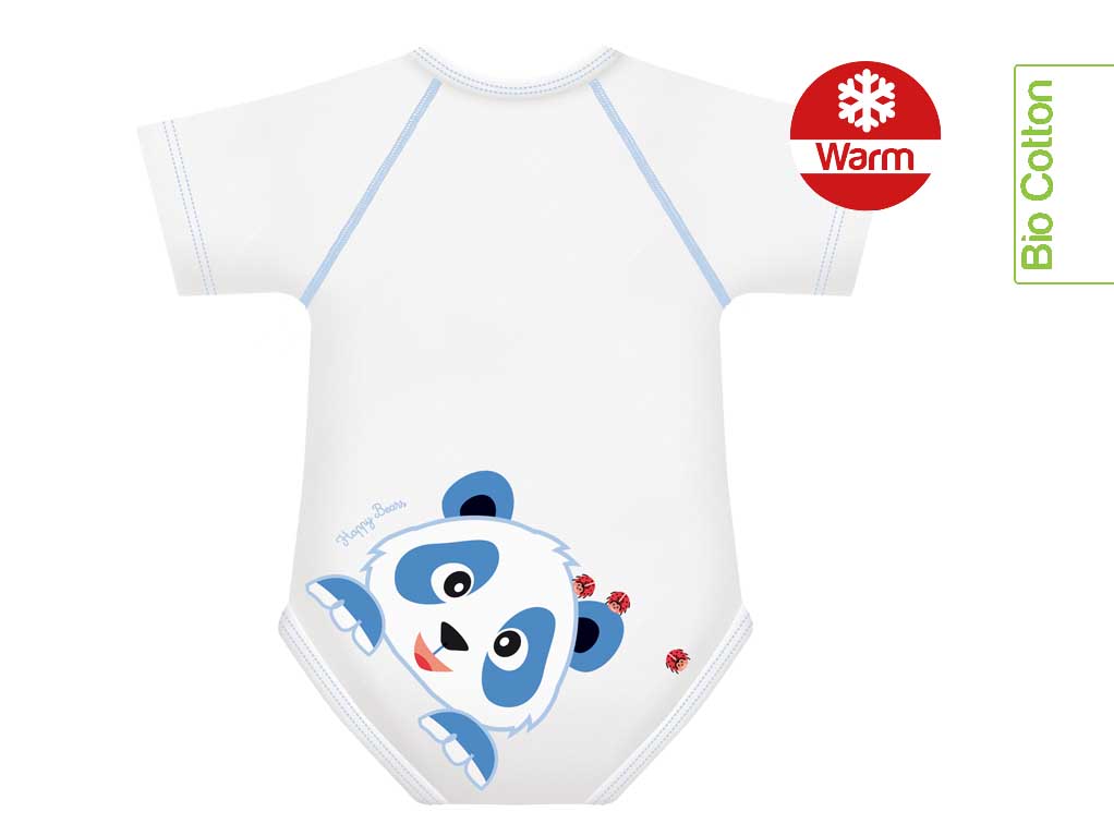 Panda body  0-36m bio cotton warm happy bears