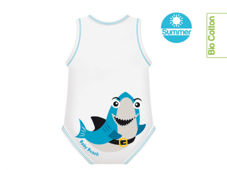 Squalo body 0-36m bio cotton summer beach