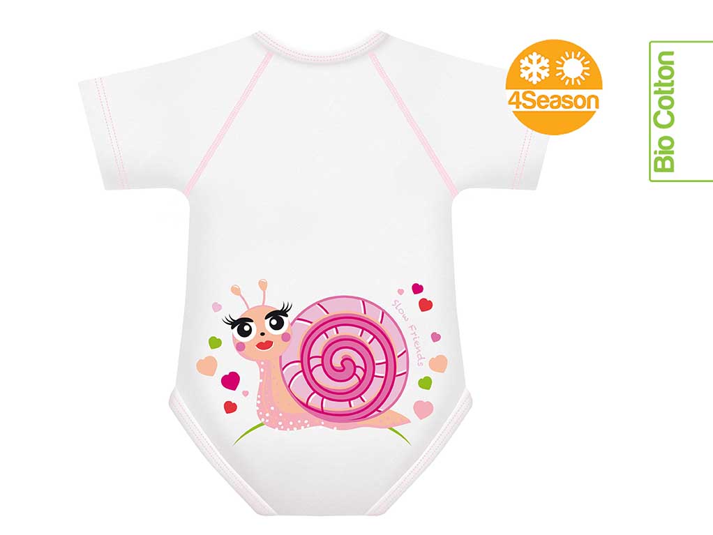 chiocciola body  0-36m bio cotton 4season slow friend