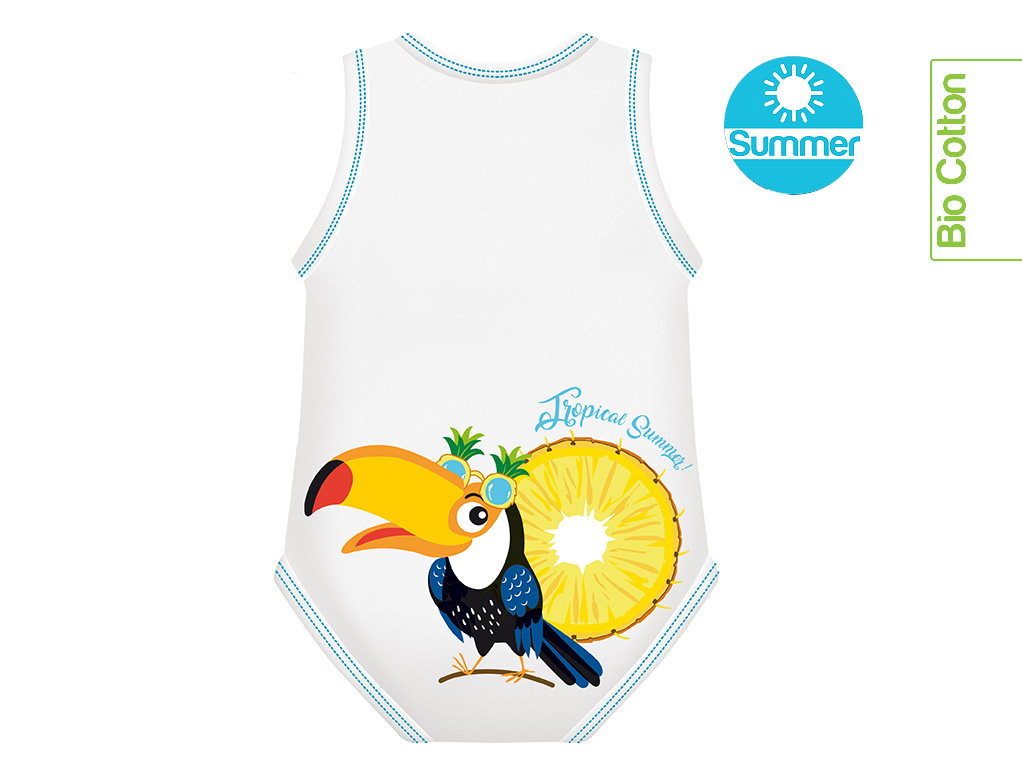 Tucano body 0-36m bio cotton summer tropical