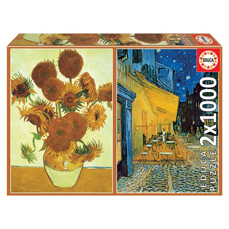 Van Gogh I girasoli e la terrazza del caffe 2 x 1000 pezzi