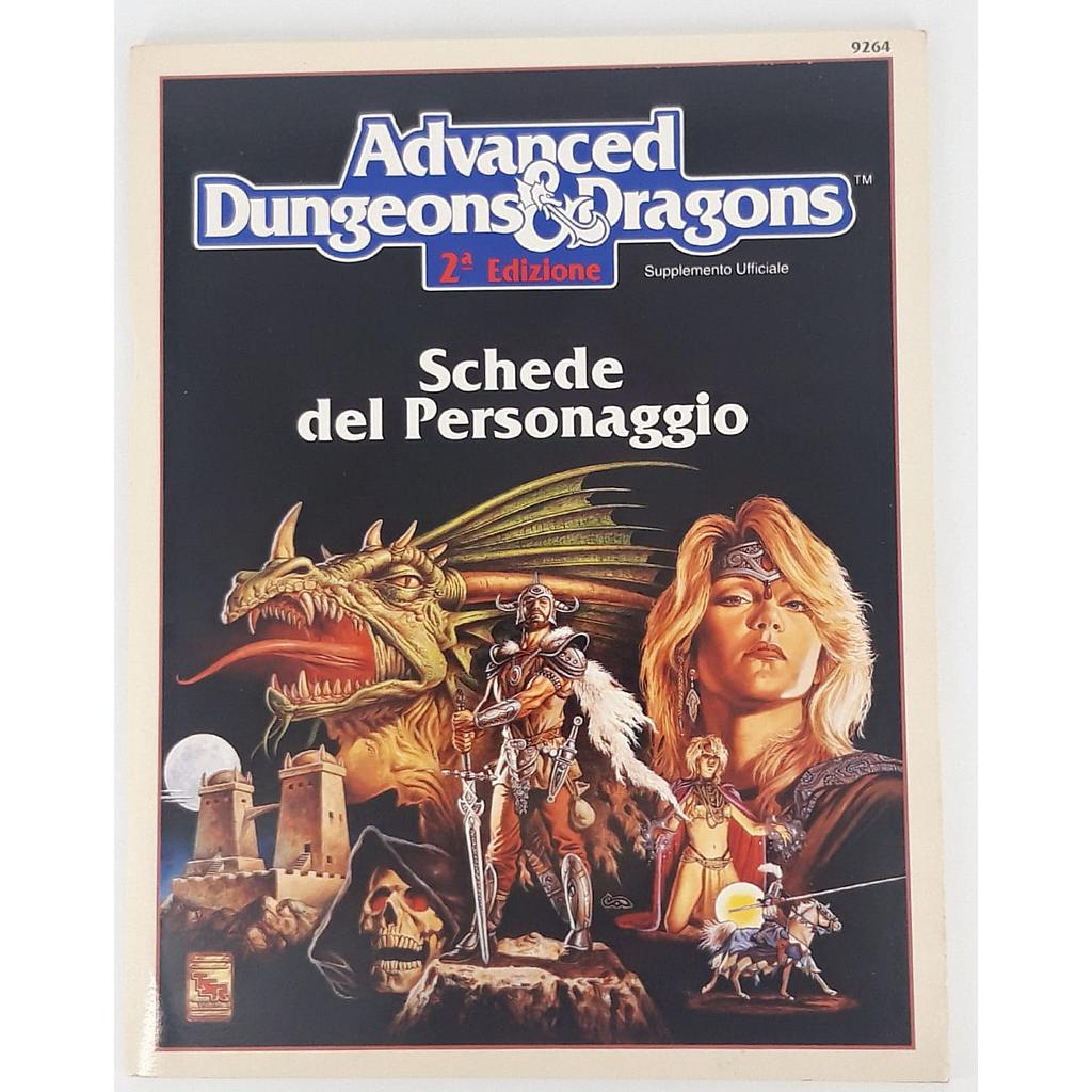Advanced Dungeon and Dragons 2 edizione schede del personaggio