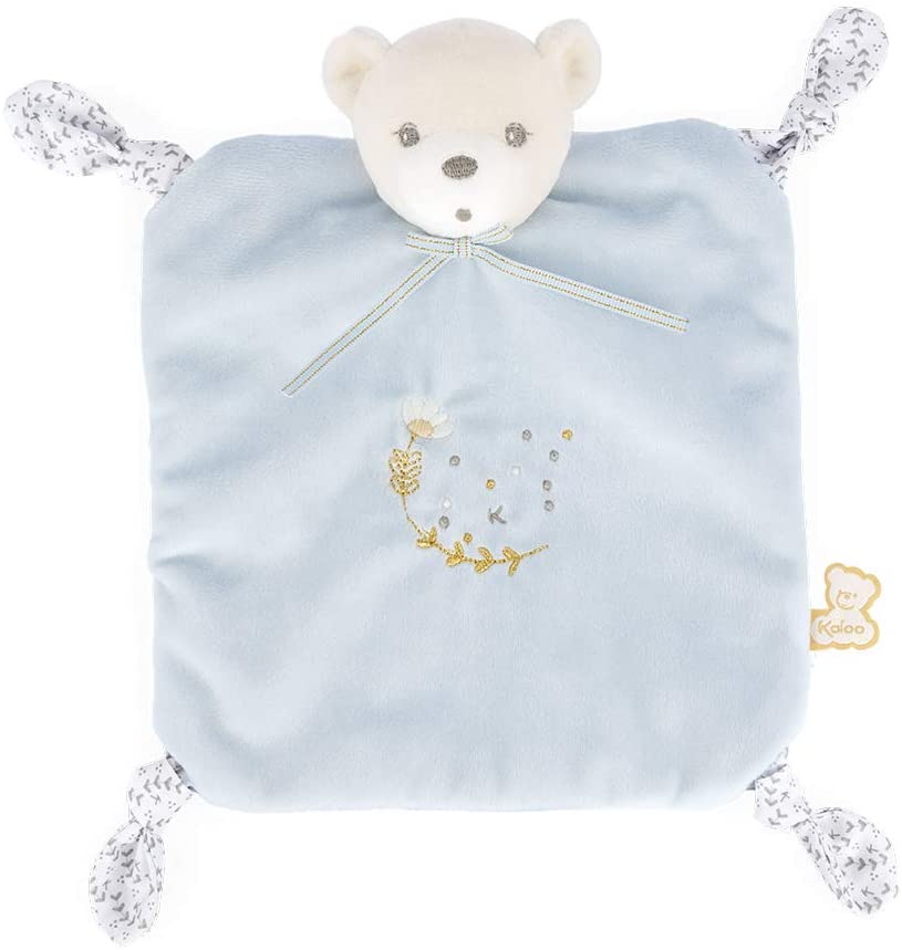 Doudou orso 4 nodi azzurro 20cm