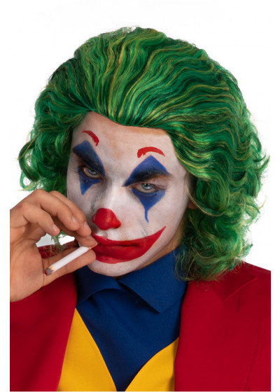 parrucca crazy clown verde joker