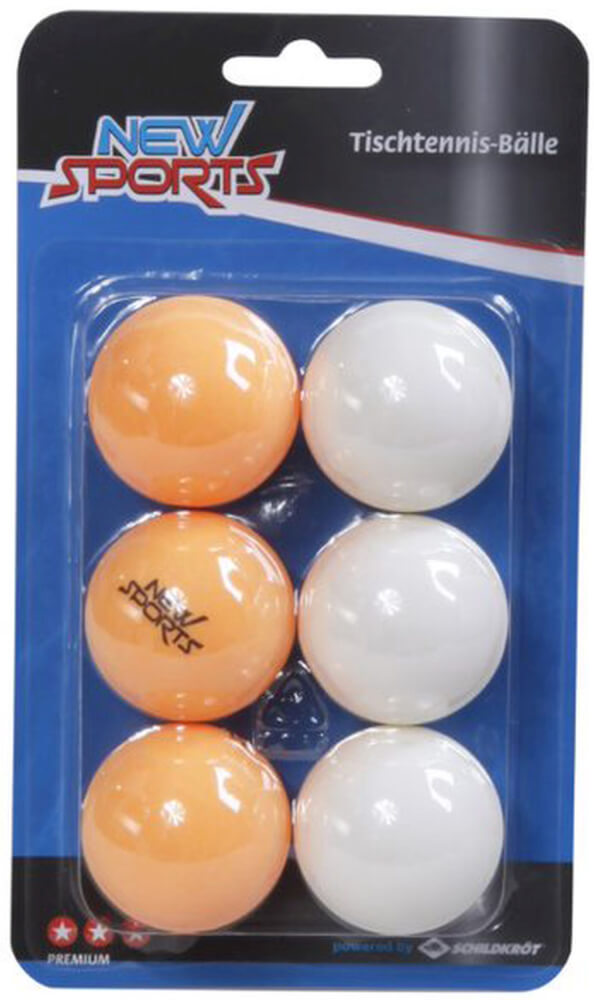 confezione 6 palline ping pong