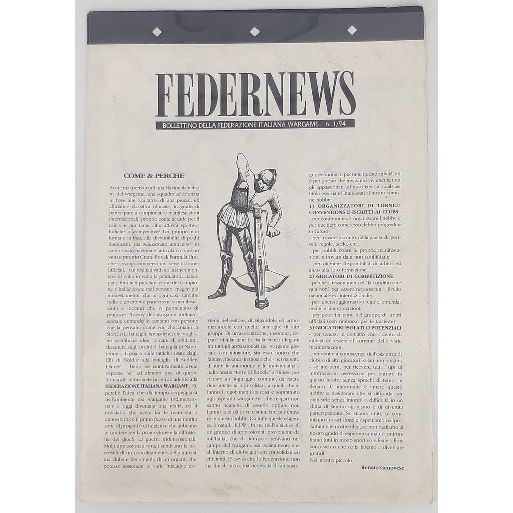 Federnews Bollettino wargame n 1/94