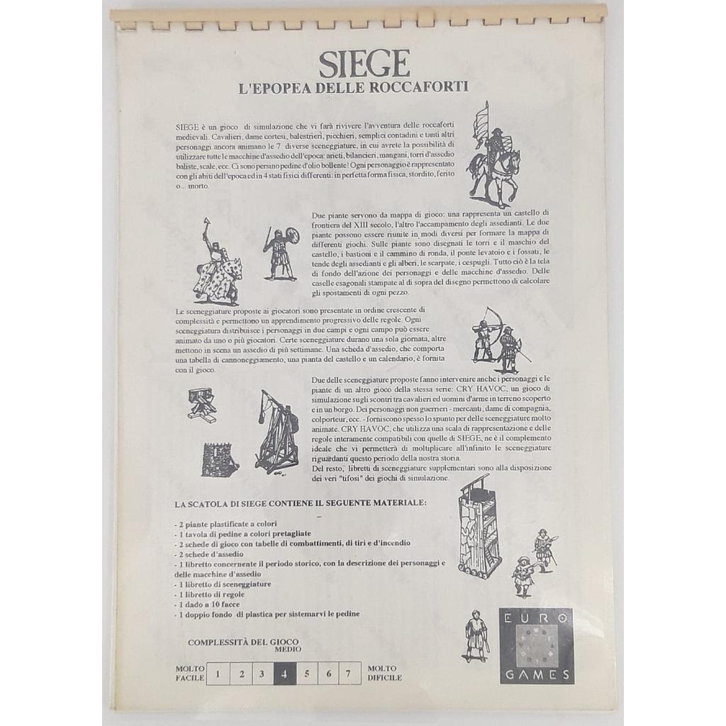 Siege l'epopea delle roccaforti libro istruzioni