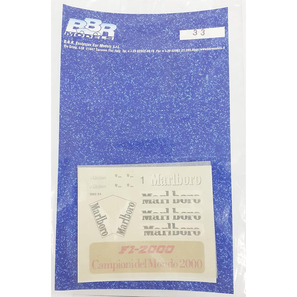 decals ferrari F2000 1/20 tamiya