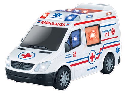 ambulanza 1/18 luci e suoni movimento mistero