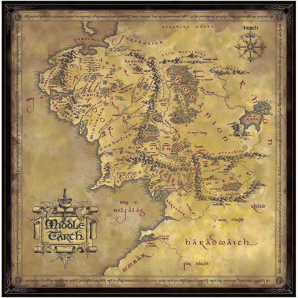 Mappa della terra di mezzo 1000 pezzi