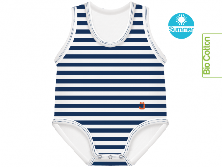 Body righe blu 0/36 bio cotton summer beach