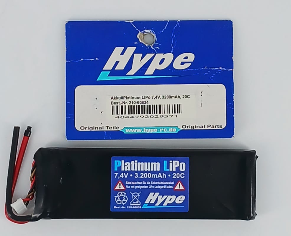 batteria platinum Lipo 7,4v 3200mah 20C Hype