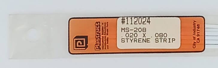 Styrene Strip Plastruct 0,5x2mm