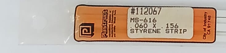 Styrene Strip Plastruct 1,5 X 4 mm