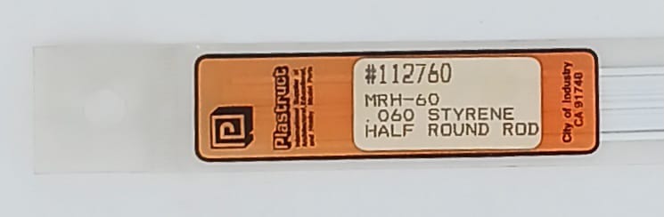 Styrene asta semitonda Plastruct 1,5  mm