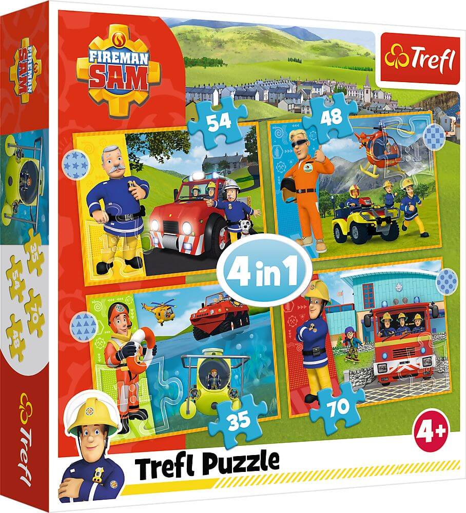 Puzzle 4in1 Sam il pompiere