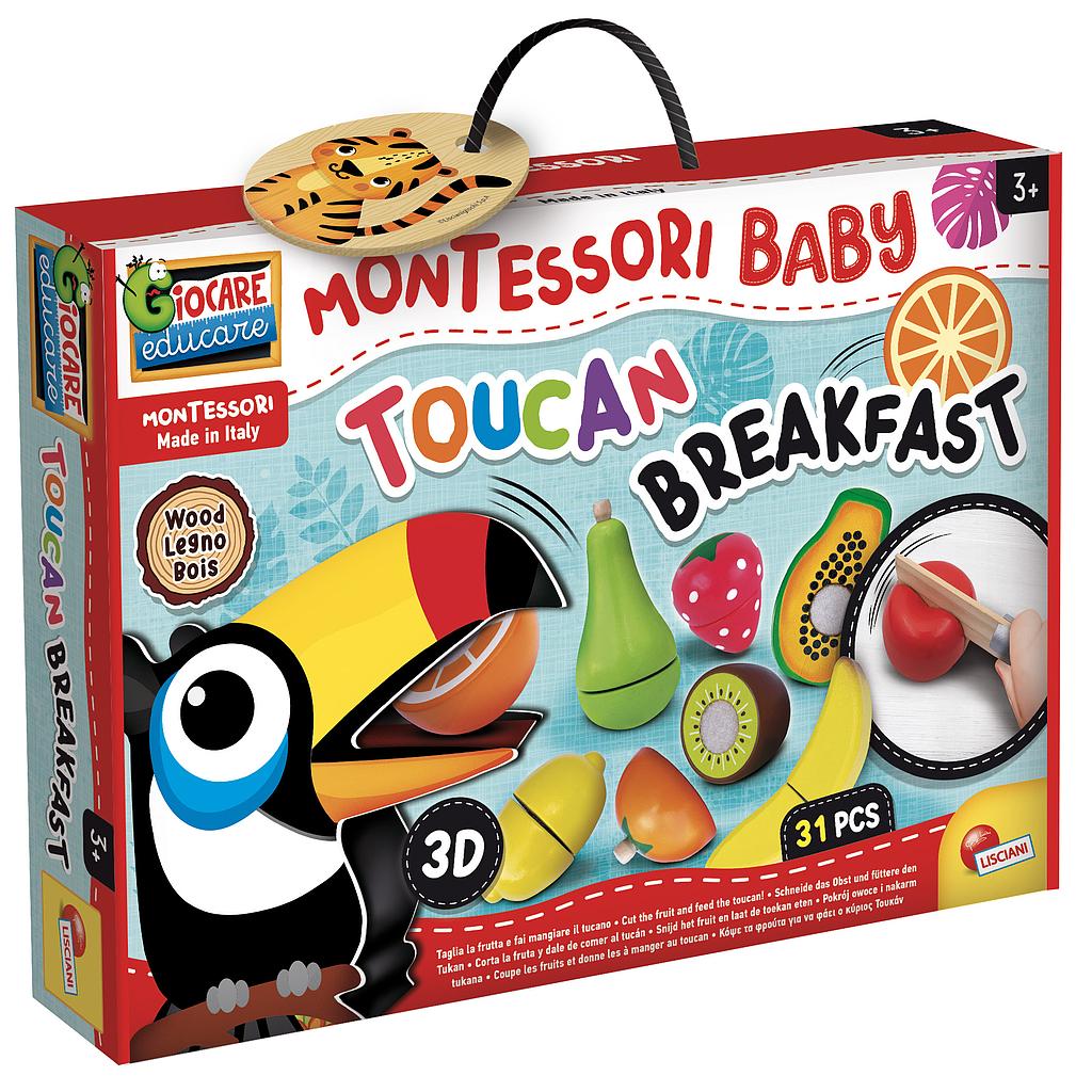 toucan breakfast Montessori baby wood