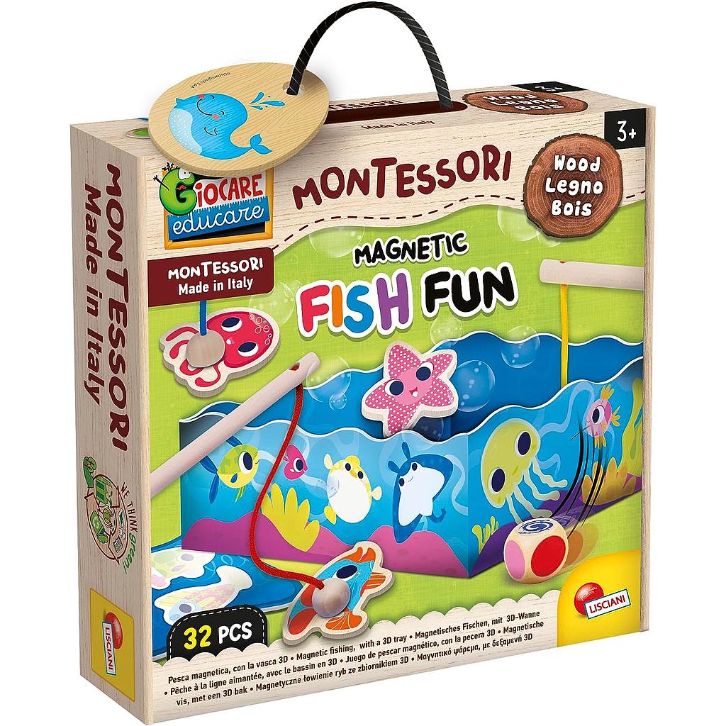 pesca magnetica divertente Montessori baby wood