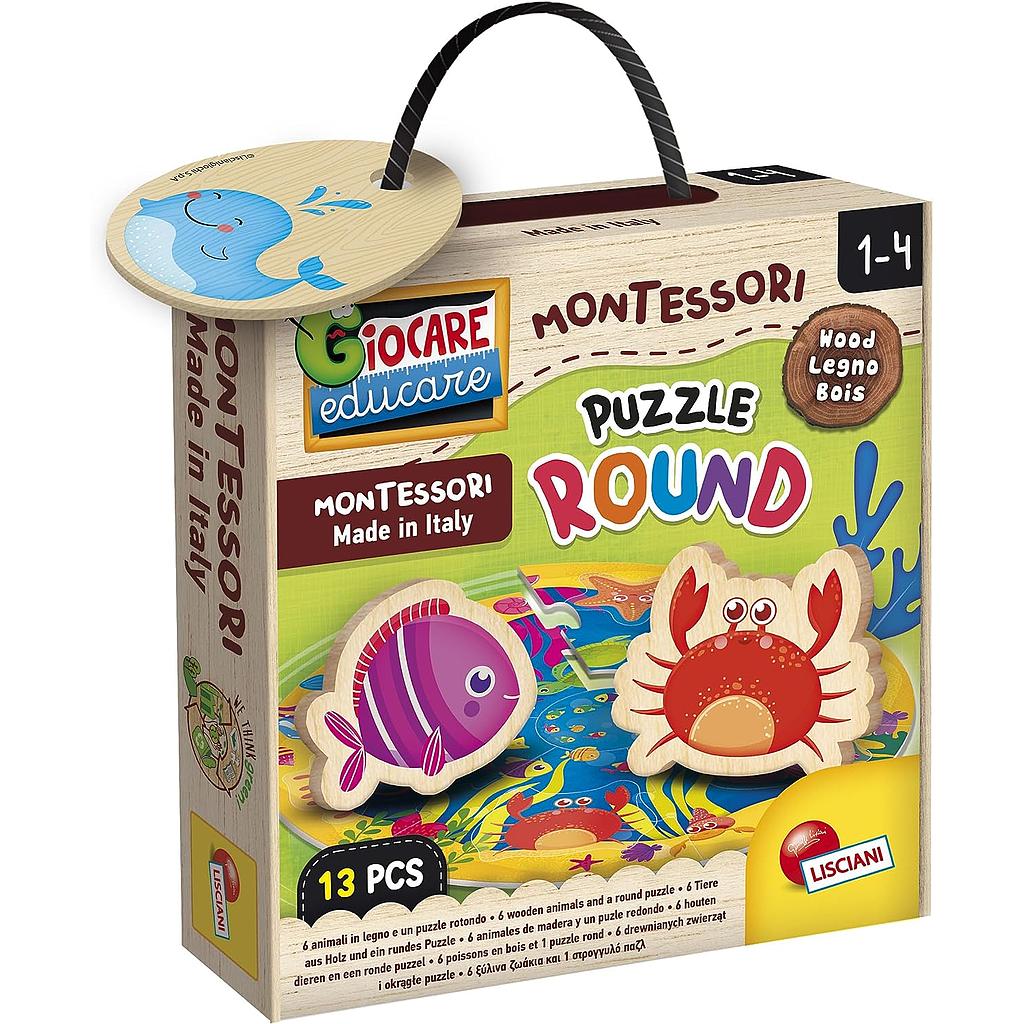 puzzle round Montessori baby wood 