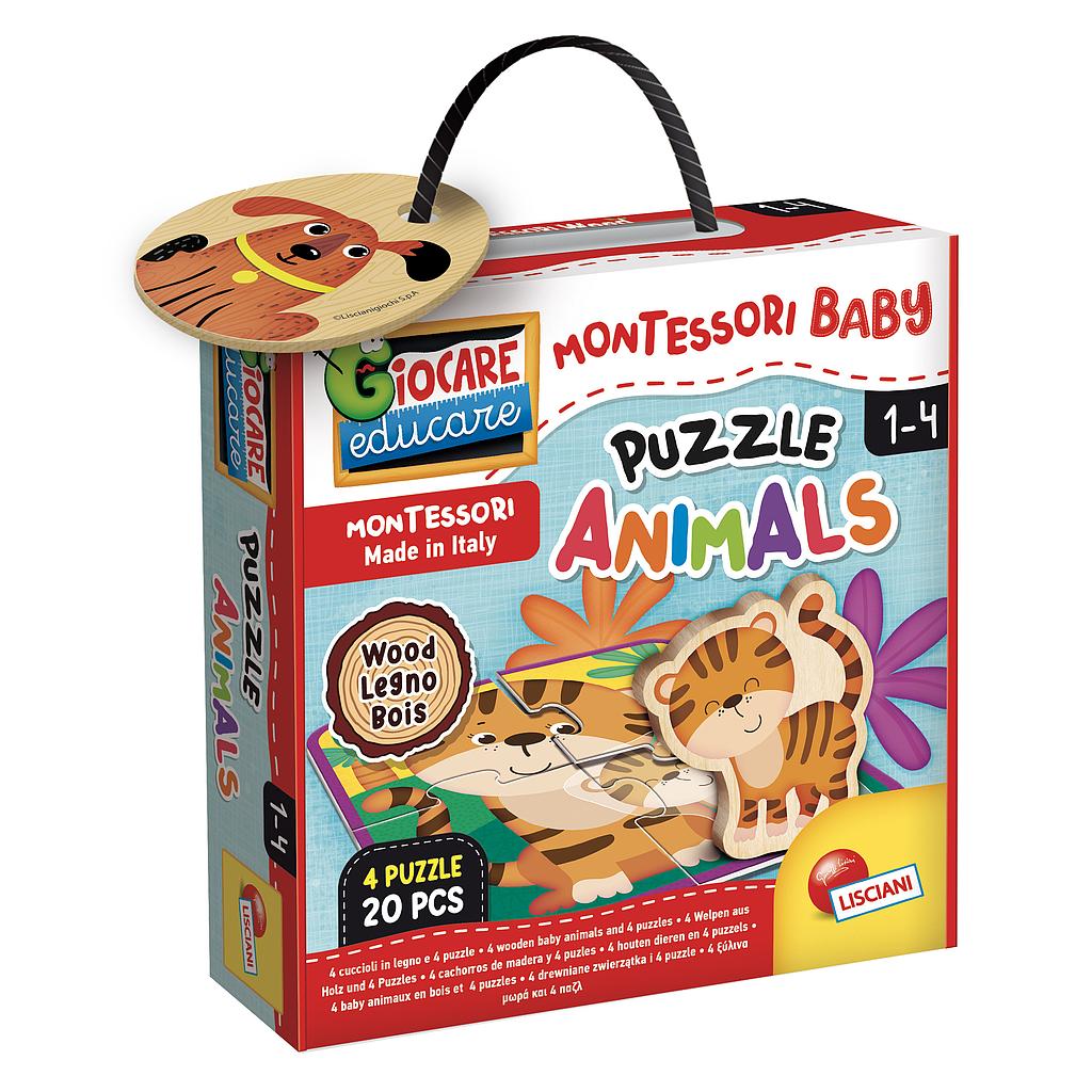 puzzle animals Montessori baby wood 