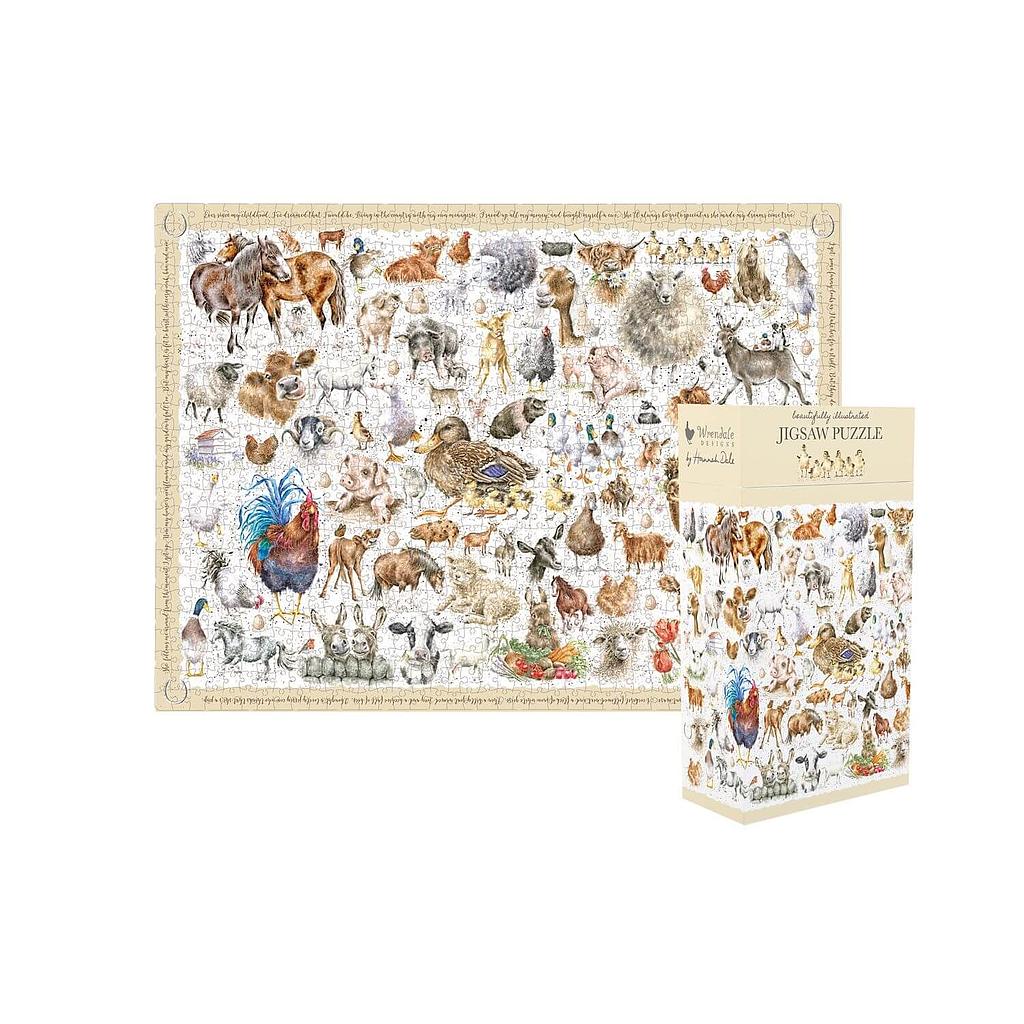 Farmyard Friends puzzle 1000