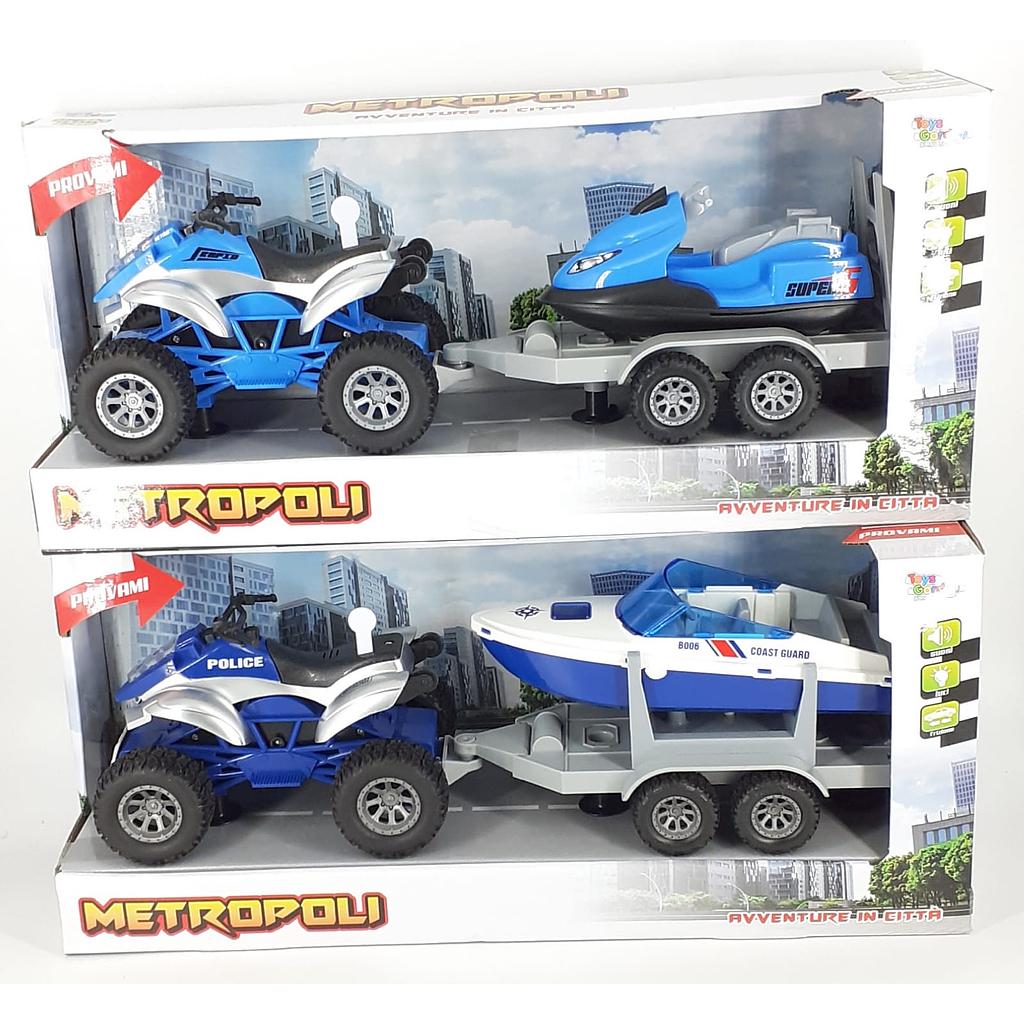Metropoli quad con rimorchio