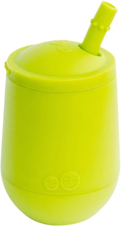 Bicchiere con cannuccia Mini Cup Lime in silicone
